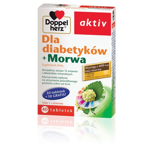 Doppelherz Aktiv für Diabetiker mit Weißdorn - Nahrungsergänzung zur Unterstützung des Blutzuckerstoffwechsels