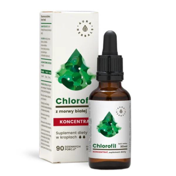 Aura Herbals Chlorophyll aus weißer Maulbeere, 30 ml – Natürliche Chlorophyll Tropfen zur Unterstützung der Entgiftung und Vitalität