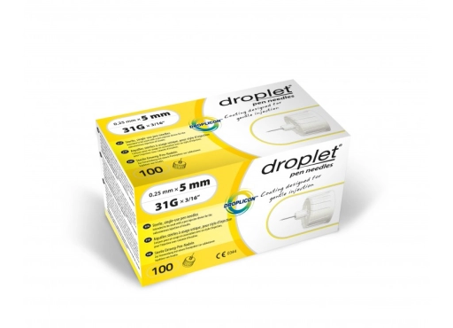 Droplet® Insulinnadeln für Insulinpens, universell einsetzbar, sanfte Injektion, kompatibel mit führenden Pen-Modellen