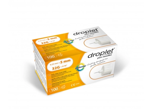 Droplet® Insulinnadeln 32G 5mm für sanfte und präzise Injektionen, kompatibel mit führenden Insulinpens