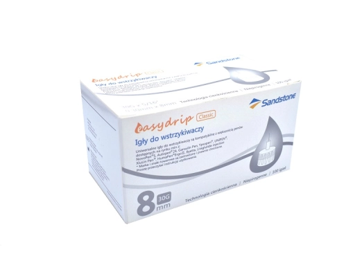 Easydrip Classic 30G 0,30 mm x 8 mm Injektionsnadeln – steril, komfortabel und kompatibel mit gängigen Pens für Diabetespatienten
