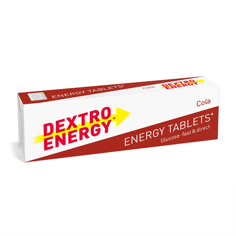 Dextro Energy Cola 47g, Glukosetabletten mit Cola-Geschmack, schnelle Energie, praktische Dosierung in Tablettenform