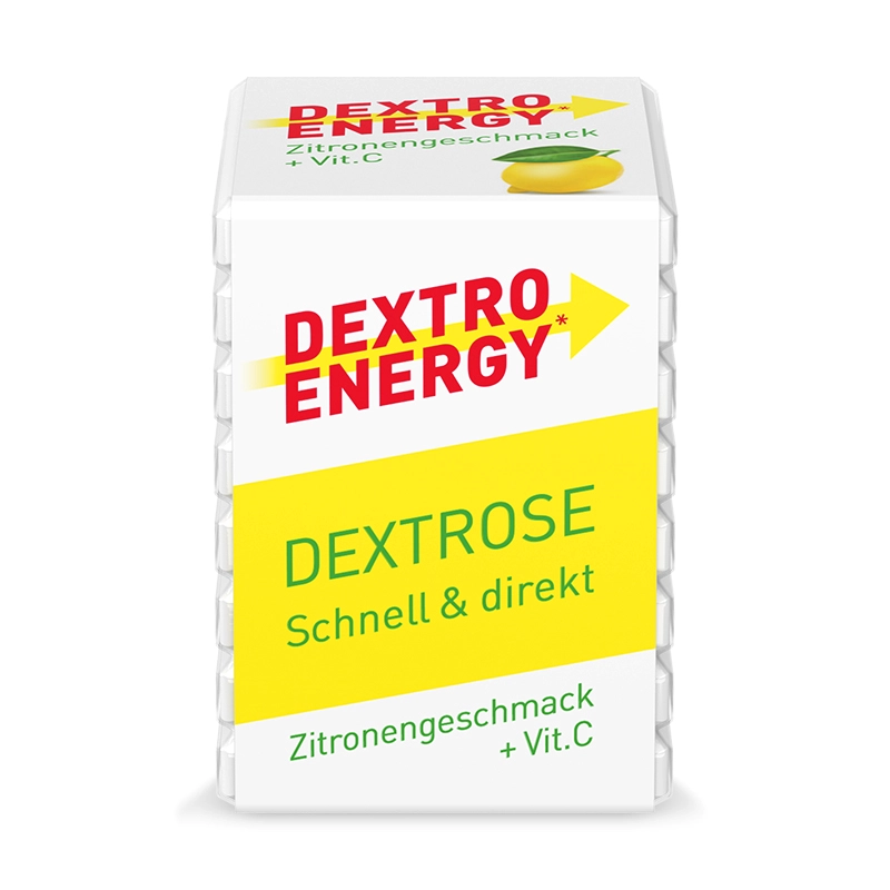 Dextro Energy Glukosetabletten mit Zitronengeschmack und Vitamin C, ideal für schnelle Energiezufuhr und Erfrischung