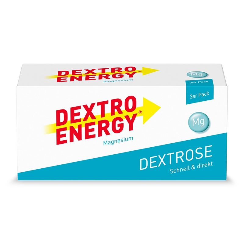 Dextro Energy Glukose mit Magnesium – 138 g Packung, 3 x 8 Tabletten, schnelle Energie und Magnesium für Sportler und aktive Menschen