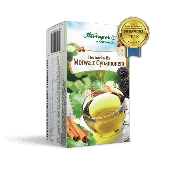 Herbapol Kraków Morwa z Cynamonem Tee in Beuteln, perfekt für die Unterstützung des Kohlenhydratstoffwechsels und die Blutzuckerkontrolle