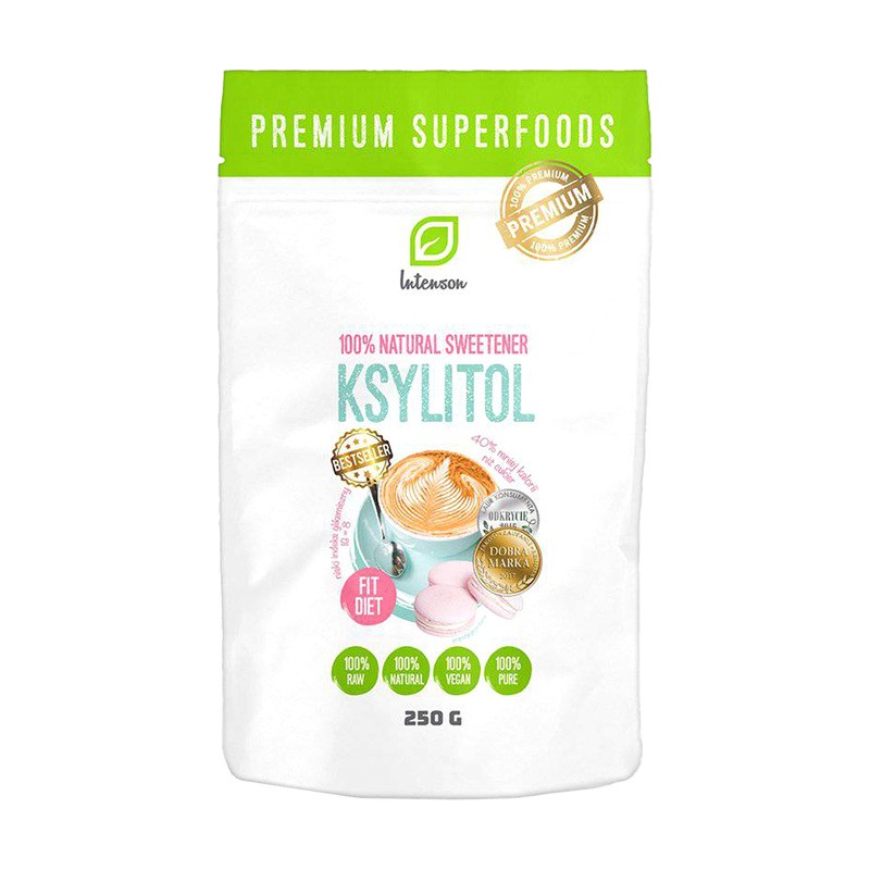 Intenson Xylit, pflanzlicher Zuckerersatz aus Mais, 250 g Packung, ideal für gesunde Ernährung und als Zuckeralternative