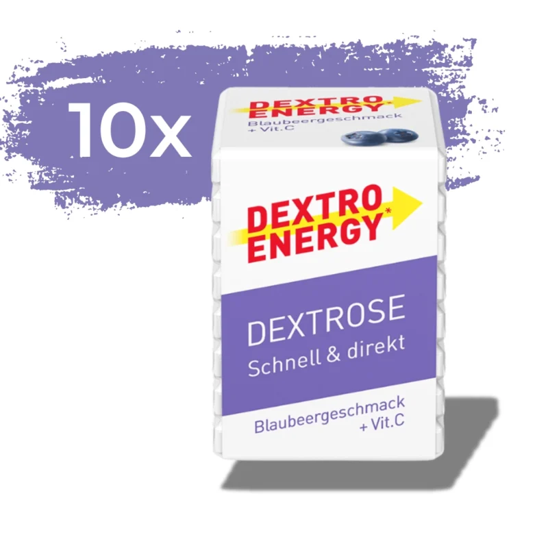 Dextro Energy Glukosetabletten mit Vitamin C in praktischer Verpackung – schnelle Energie bei niedrigem Blutzucker