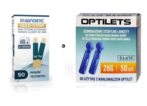 Diagnostic GOLD Blutzuckerteststreifen 50 Stück - Präzise Blutzuckermessung für diabetische Kontrolle mit einfachem Testsystem