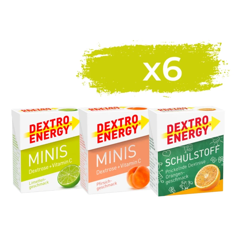Dextro Energy Minis Glukosetabletten in praktischer Form für schnellen Energiekick. Perfekt für Sport, Arbeit und unterwegs