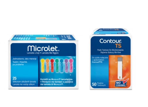 Bild von Contour TS Blutzuckerteststreifen, 50 Stück. Präzise und schnelle Blutzuckermessung mit 0,6 µl Blut und einem Messbereich von 10-600 mg/dl