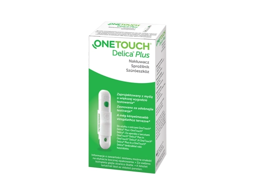 OneTouch® DelicaPlus® Stechhilfe zur präzisen und schmerzfreien Blutzuckermessung, mit einstellbarer Stechtiefe für individuellen Komfort