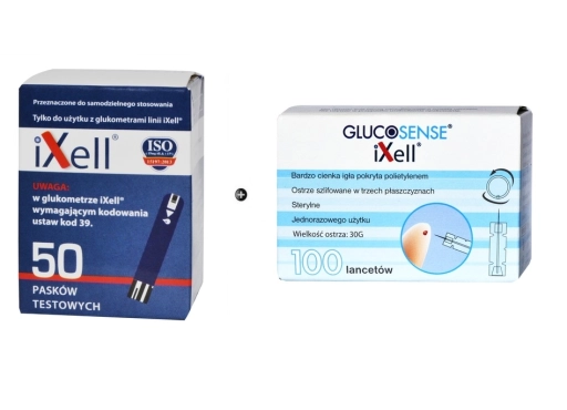 iXell Blutzuckermessstreifen in einer Packung von 50 Stück für präzise Blutzuckermessungen