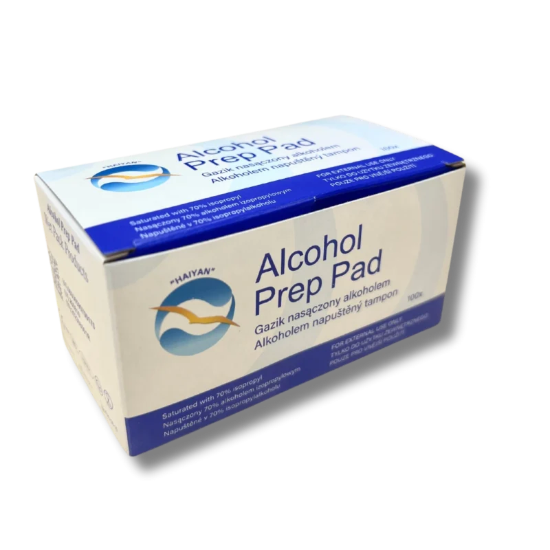 Alkohol Desinfektionstupfer in steriler Einzelverpackung, ideal für Hautdesinfektion vor Injektionen oder Blutabnahmen