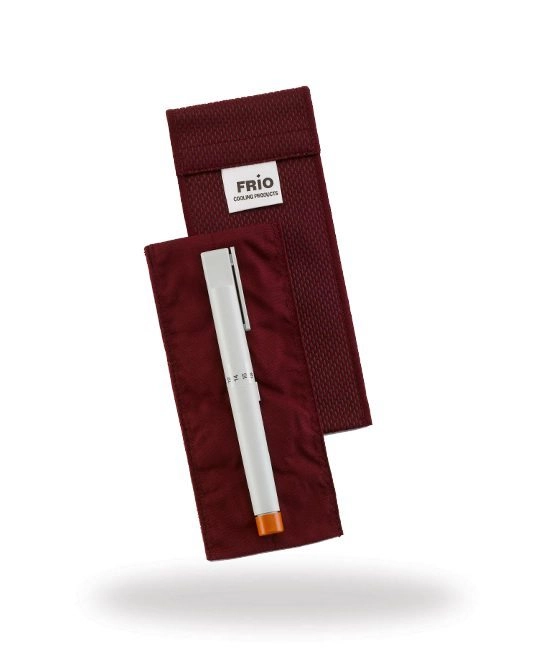 FRIO® Etui bordeaux für Insulin, schützt Insulin bei heißen Temperaturen, ideale Lösung für die sichere Aufbewahrung von Medikamenten unterwegs
