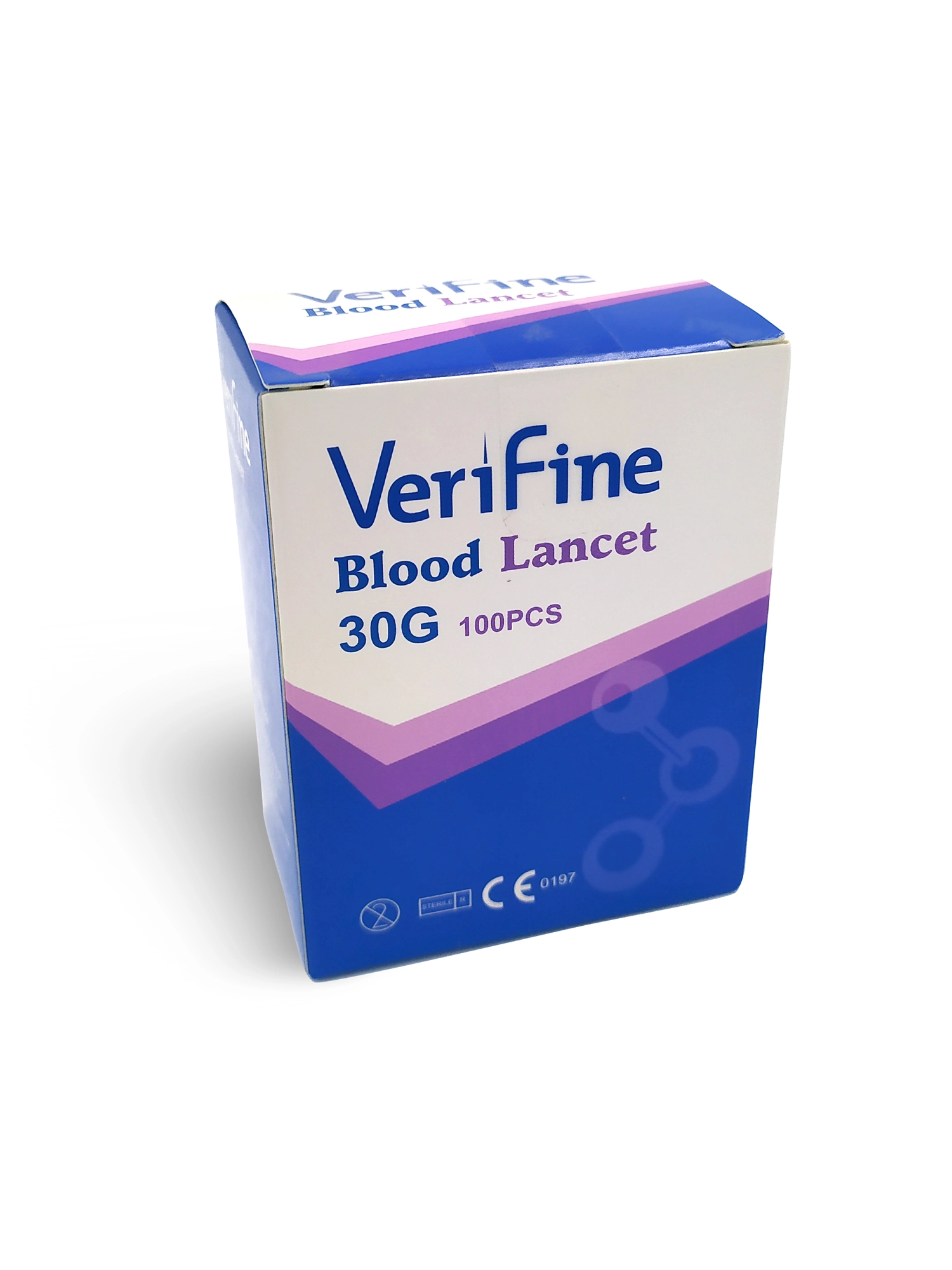 Verifine Lanzetten 30G für Blutzuckermessung, kompatibel mit vielen Stechhilfsmitteln, sterilisiert und schmerzreduziert dank dreiflächigem Schliff