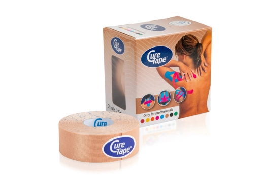 CureTape Classic Kinesiotape für professionelle Anwendungen in der Physiotherapie, Kosmetik und Podologie – hypoallergen und wasserfest