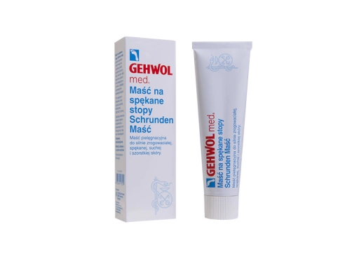GEHWOL med Schrunden-Salbe für trockene und rissige Haut mit natürlichen ätherycznymi olejami, ideal für Füße, Hände und Ellbogen