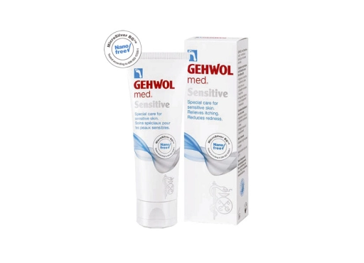 Gehwol Sensitive Creme mit Mikrosilber – beruhigt und pflegt empfindliche Haut, lindert Rötungen und Juckreiz, ideal für Diabetiker und Fußpflege