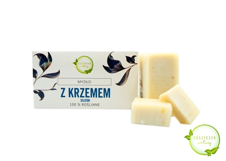 Natürliche Seife mit Silizium, ideal für Hautpflege und Regeneration von Haut und Haaren, fördert Heilung und Zellregeneration