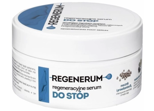 Regenerum regenerierendes Fußserum mit Harnstoff und Sheabutter, ideal zur Pflege und Feuchtigkeitsversorgung trockener und rissiger Haut an den Füßen