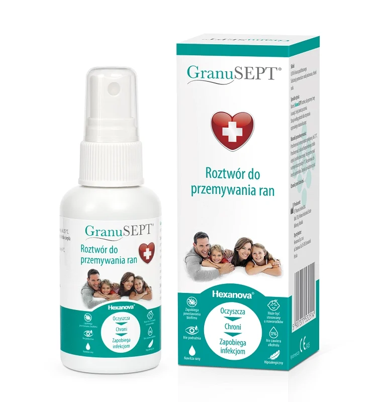 GranuSEPT Wundspüllösung 60 ml zur Reinigung und Pflege von Wunden, fördert Heilung und schützt vor Infektionen