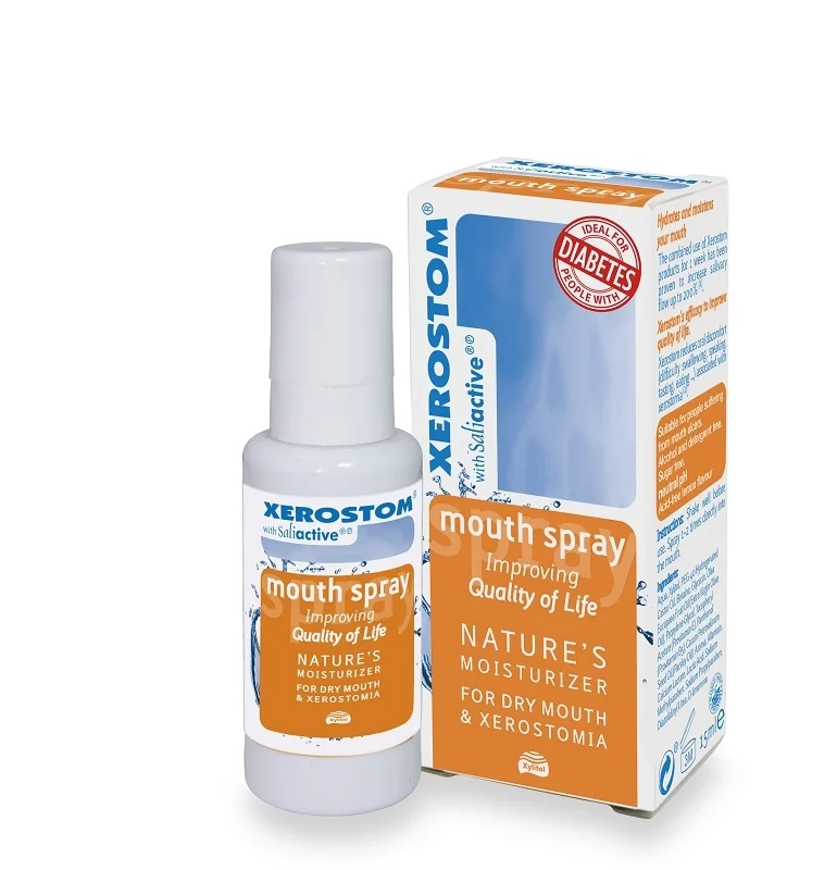 XEROSTOM Dry Mouth Spray 15 ml – feuchtigkeitsspendendes Spray zur Linderung von Mundtrockenheit und Förderung der Speichelproduktion