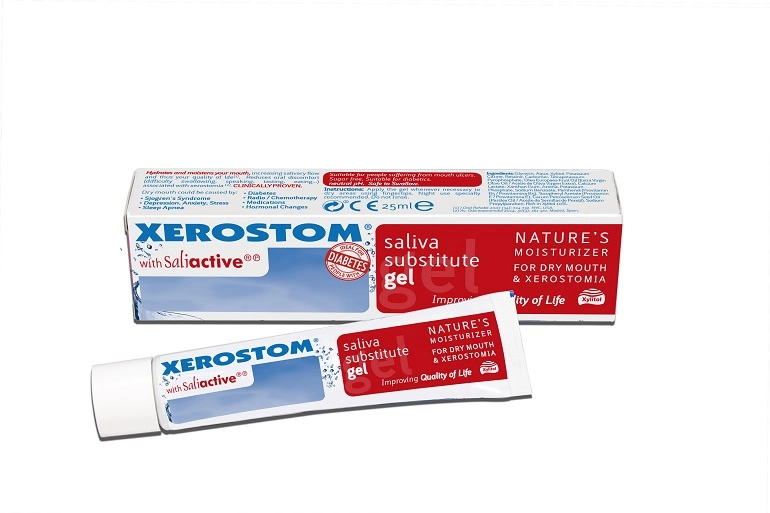 XEROSTOM Gel gegen Mundtrockenheit – Speichelersatz zur Linderung von Reizungen, mit Xylit, Panthenol und Olivenöl