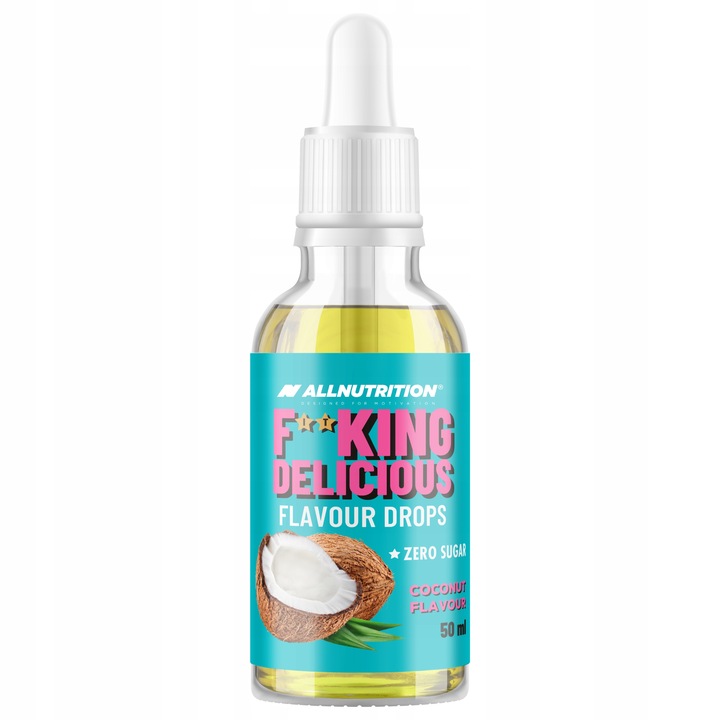 ALLNUTRITION FITKING DELICIOUS Kokos Aromatropfen 50ml – kalorienfrei und zuckerfrei, ideal für Fitnessgerichte