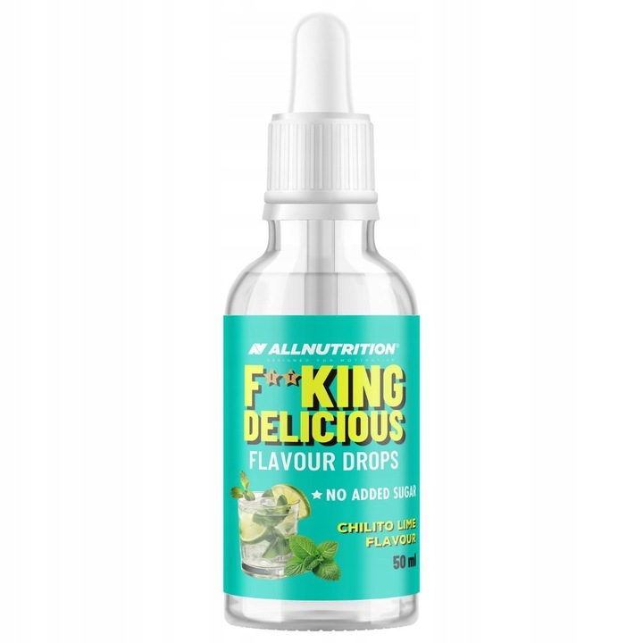 ALLNUTRITION Fitking Flavour Drops Limette Minze zuckerfrei kalorienarme Aromatropfen für Kaffee Joghurt und Porridge