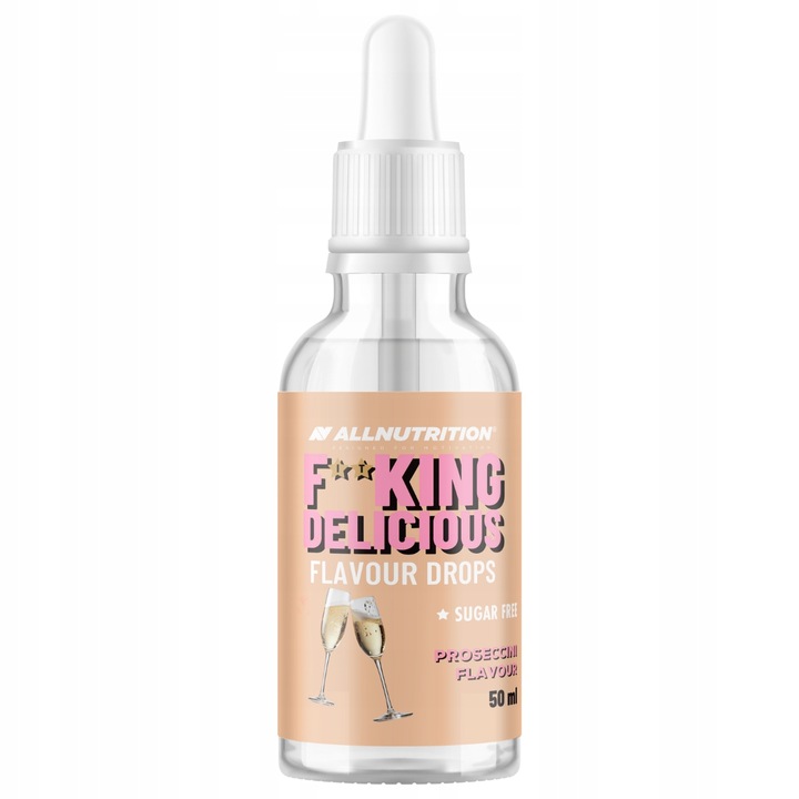 ALLNUTRITION Fitking Flavour Drops Prosecco zuckerfrei kalorienarme Aromatropfen für Kaffee Joghurt und Porridge