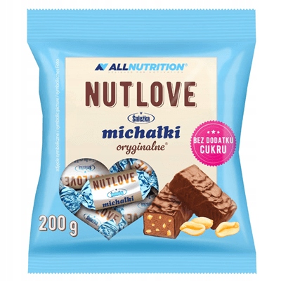 ALLNUTRITION NUTLOVE MICHAŁKI 200 g – zuckerfreie Nussbonbons in ansprechender Verpackung