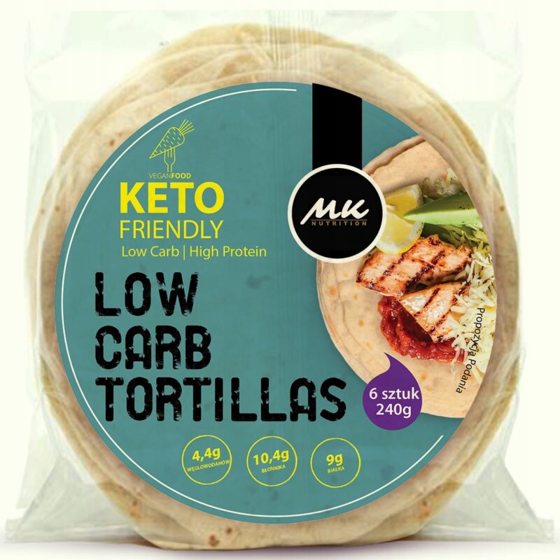 Keto Protein Tortilla Low Carb Wrap MK Nutrition mit 80 Prozent weniger Kohlenhydraten