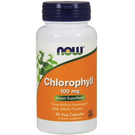 NOW Foods Chlorophyll 100 mg Kapseln – natürliches Chlorophyll Nahrungsergänzungsmittel zur Entgiftung