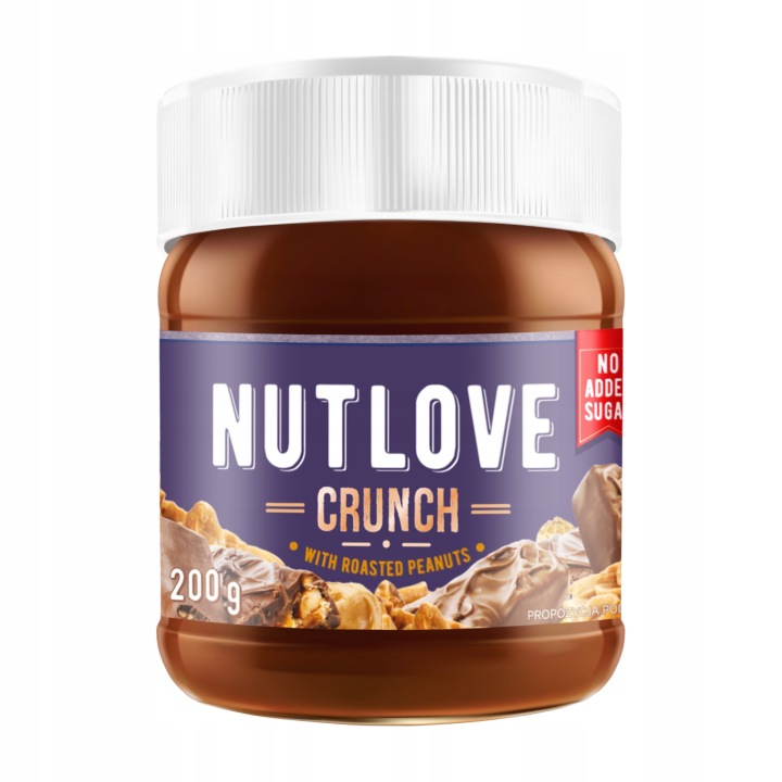 Allnutrition Nutlove Crunch Schokocreme 200 g mit Erdnüssen ohne Zucker Fit Aufstrich