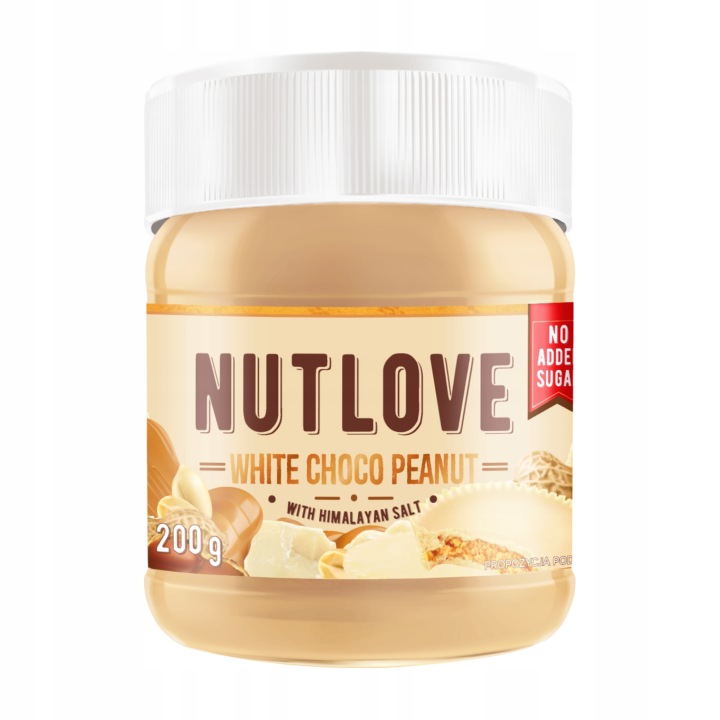 Allnutrition Nutlove White Choco Peanut 200 g Erdnusscreme mit weißer Schokolade ohne Zucker