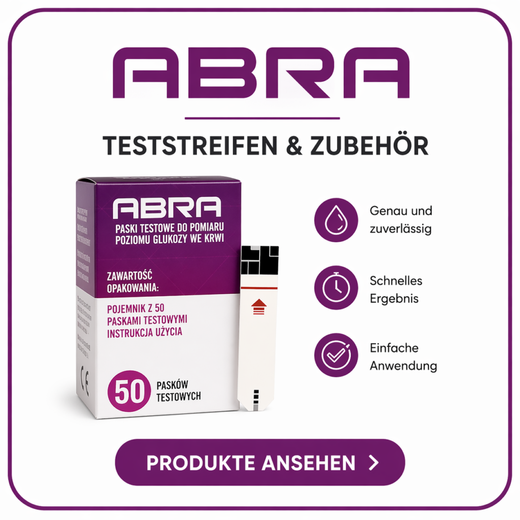 ABRA Blutzucker-Teststreifen und Zubehör – präzise und schnelle Messung